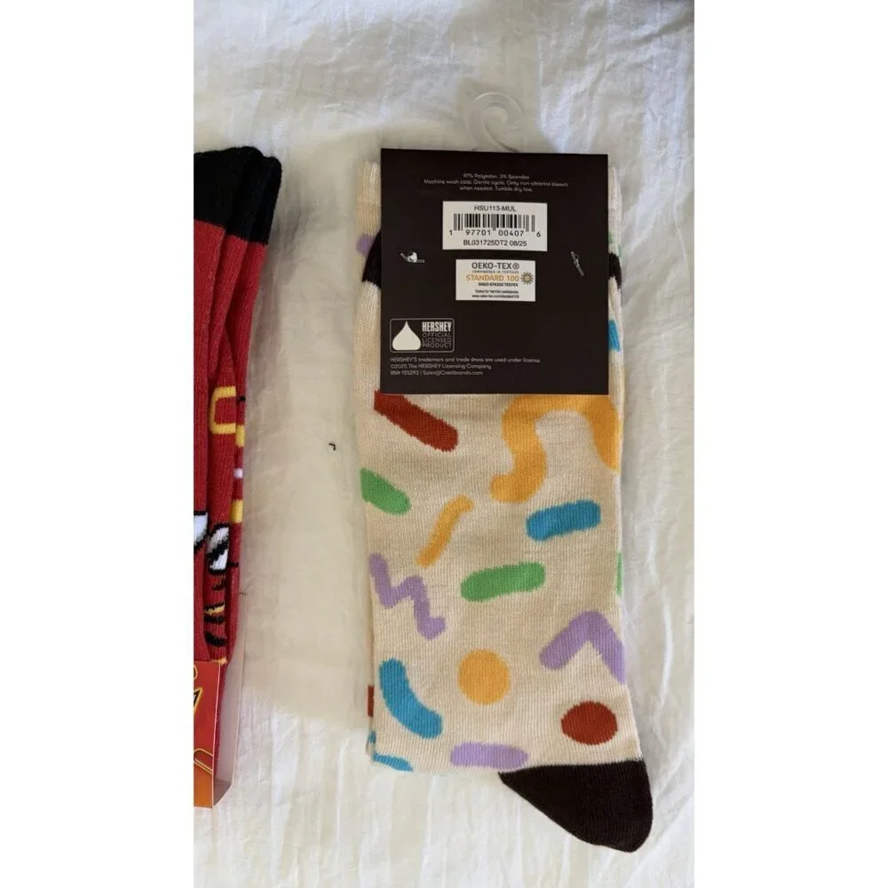 Novelty Theme 3 Pairs Adult 6-12 Red Hots Mountain Dew Hersheys Candy Fun Drink